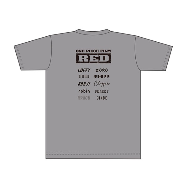 Tシャツ【B】　杢グレー　M「ONE PIECE FILM RED」