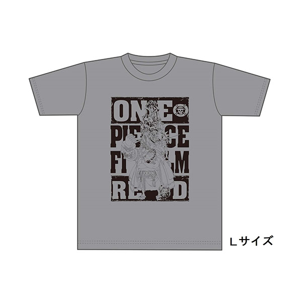 Tシャツ【B】　杢グレー　L「ONE PIECE FILM RED」