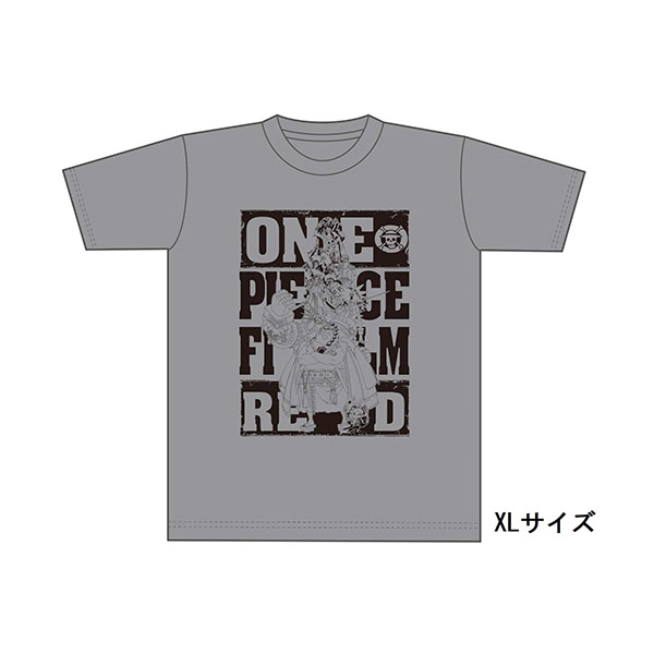 Tシャツ【B】　杢グレー　XL「ONE PIECE FILM RED」