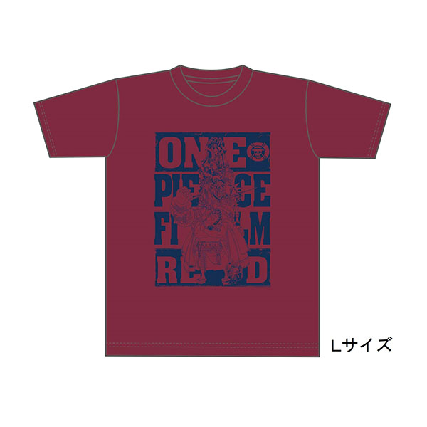 Tシャツ【B】　バーガンディ　L「ONE PIECE FILM RED」