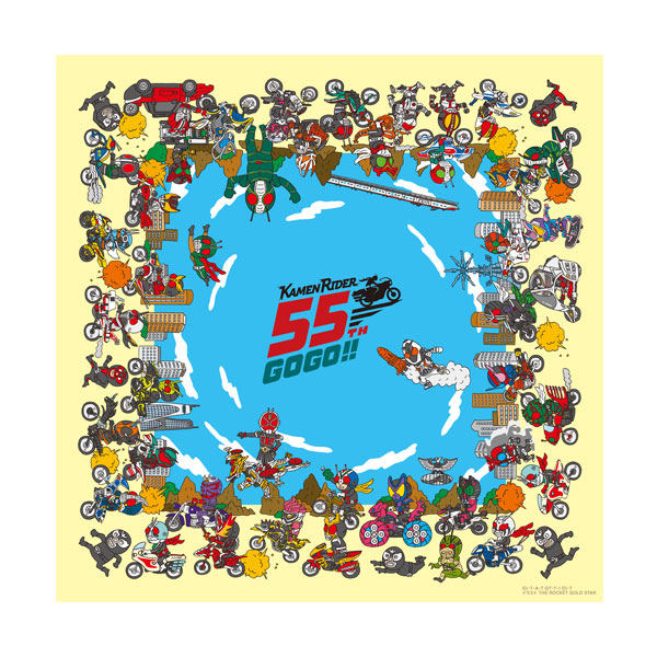 グラフィックハンカチ【仮面ライダー55周年記念オリジナルイラスト】【仮面ライダーストア】